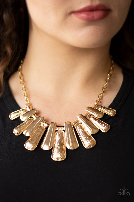 Paparazzi - MANE Up - Gold Necklace #0452