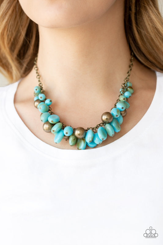 Paparazzi - Full Out Fringe - Blue Necklaces #1591
