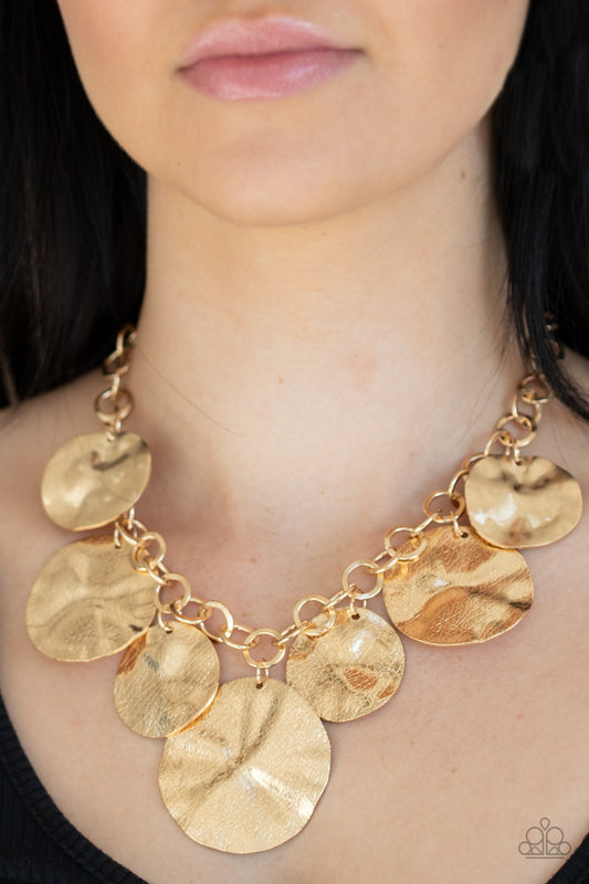 Paparazzi Accessories - Barely Scratched The Surface - Gold Necklace #0125