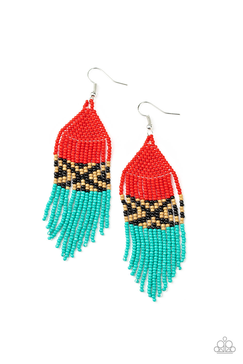 Paparazzi - Beautifully BEADazzling- Red Earrings