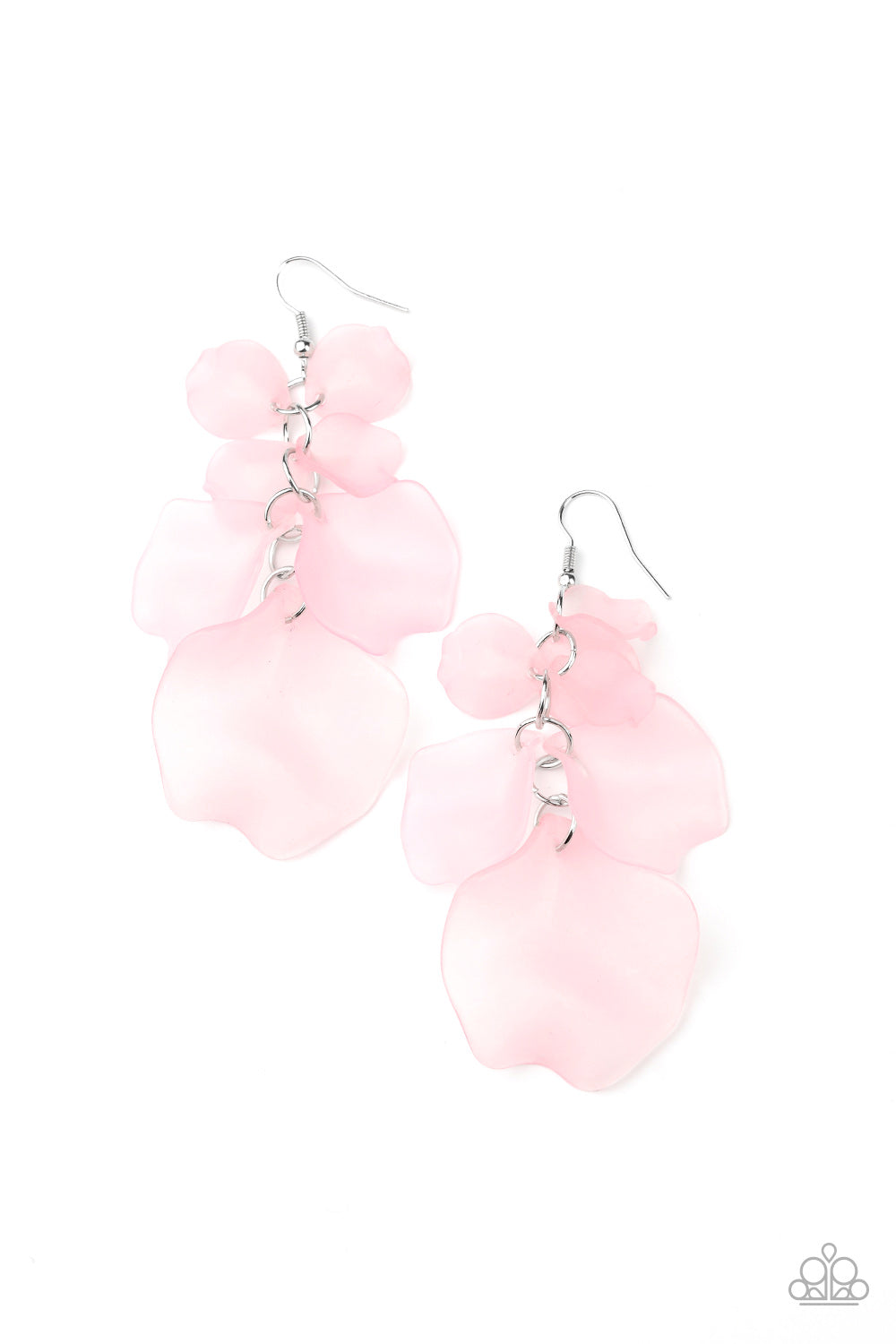 Paparazzi - Fragile Florals - Pink Earrings #1021