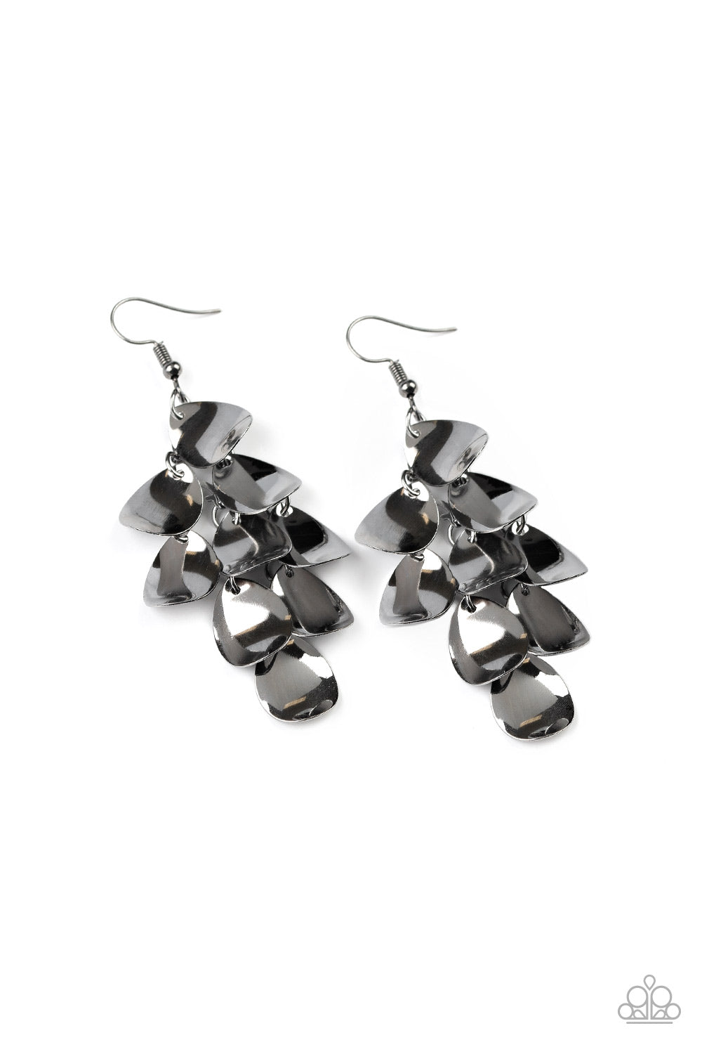 Paparazzi - Resplendent Reflection - Black Earrings #1775