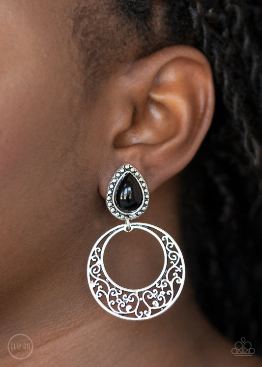 Paparazzi - Exotic Escape - Black Earrings #0920