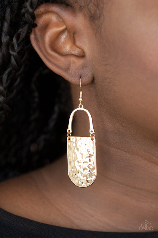Paparazzi - Resort Relic - Gold Earrings #0799
