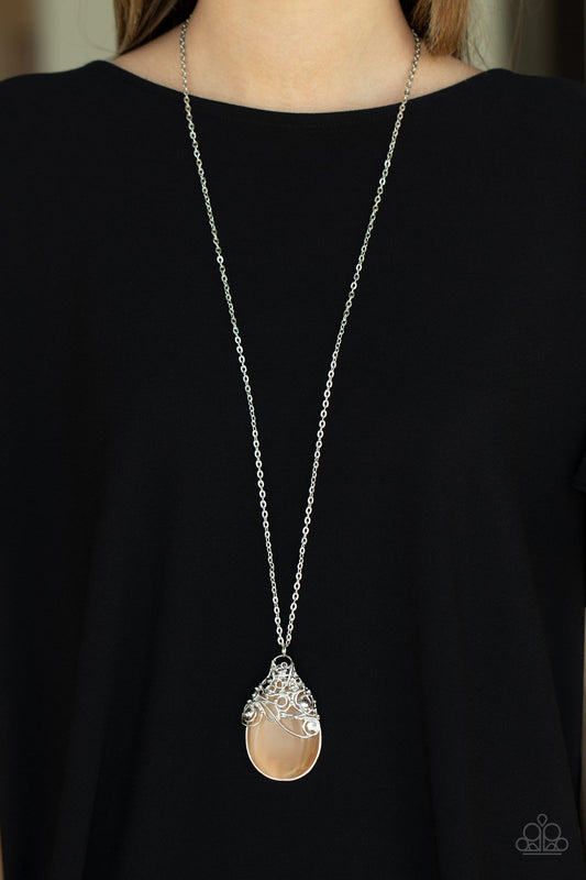 Paparazzi Accessories - Tangled Gardens - Orange Necklace #0406