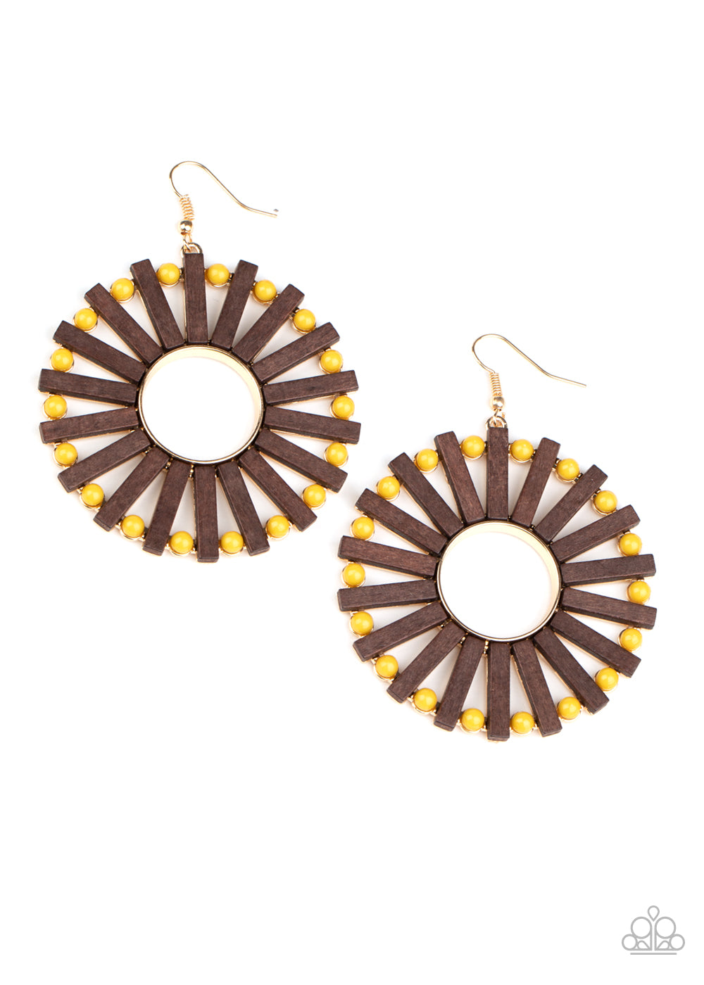 Paparazzi - Solar Flare - Yellow Earrings #0900