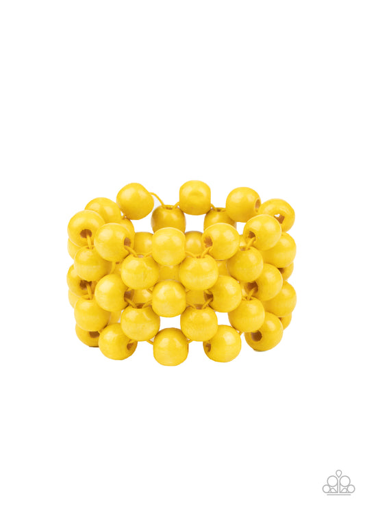 Paparazzi - Tiki Tropicana - Yellow Bracelets #1111