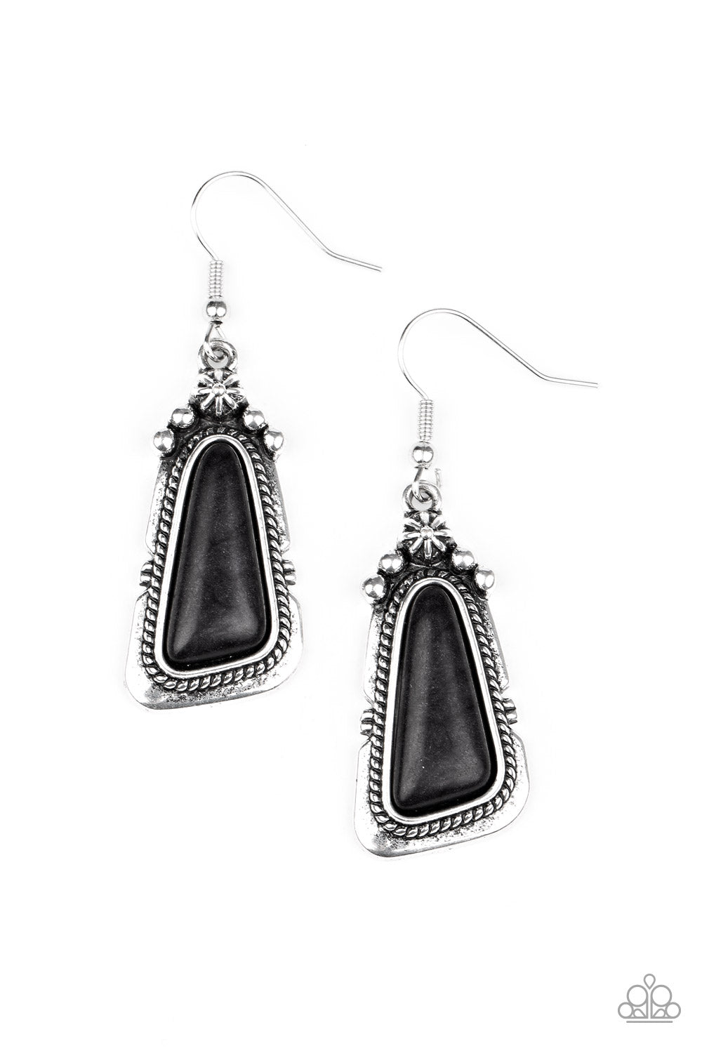Paparazzi - Sahara Solitude - Black Earrings O/D #4