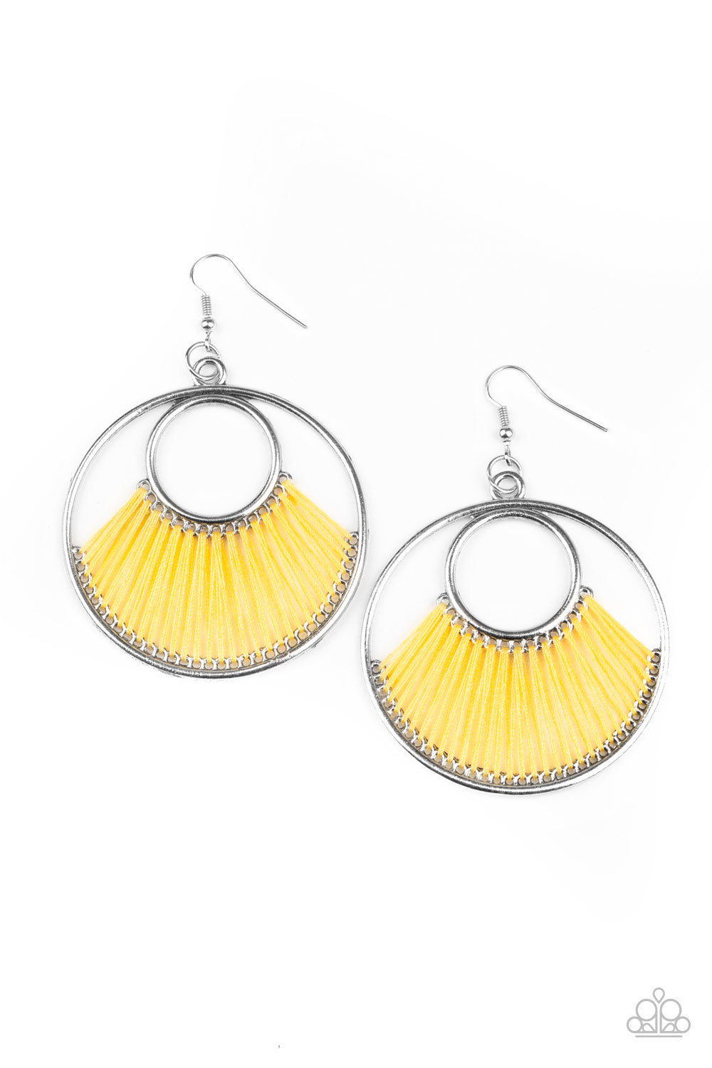 Paparazzi - Really High-Strung - Yellow Earrings #0653