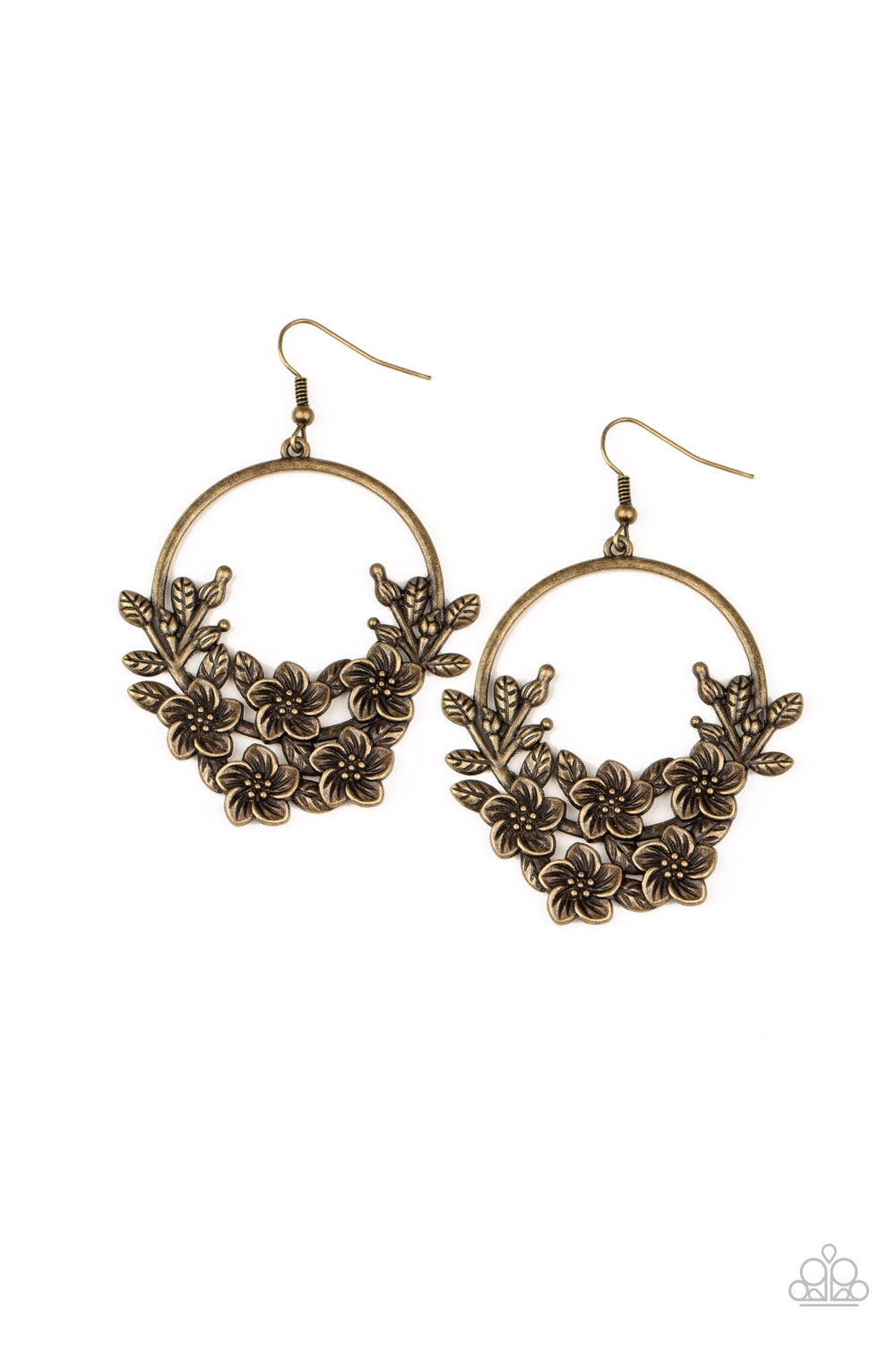 Paparazzi - Eden Essence - Brass Earrings #1251