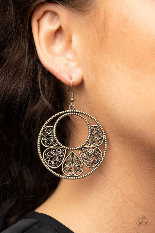 Paparazzi - Petal Promenade - Brass Earrings #1810