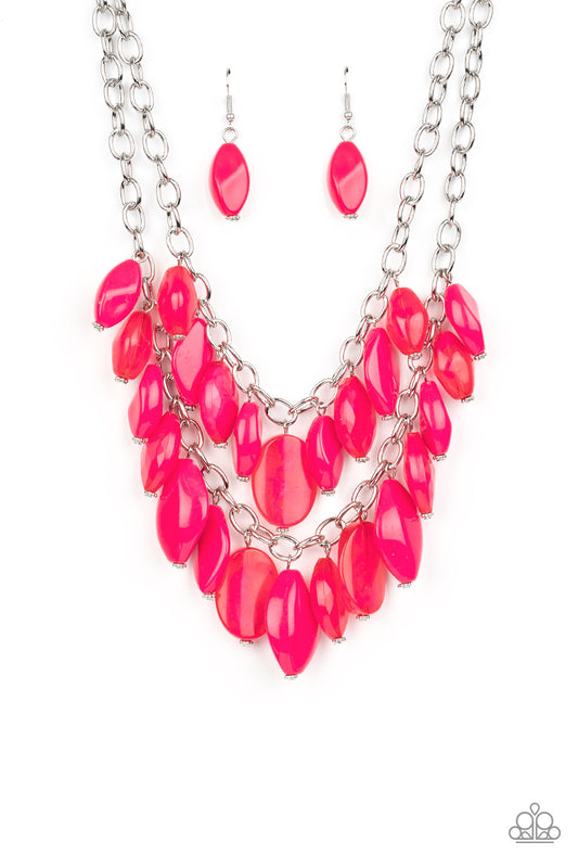 Paparazzi - Palm Beach Beauty - Pink Necklace #0234