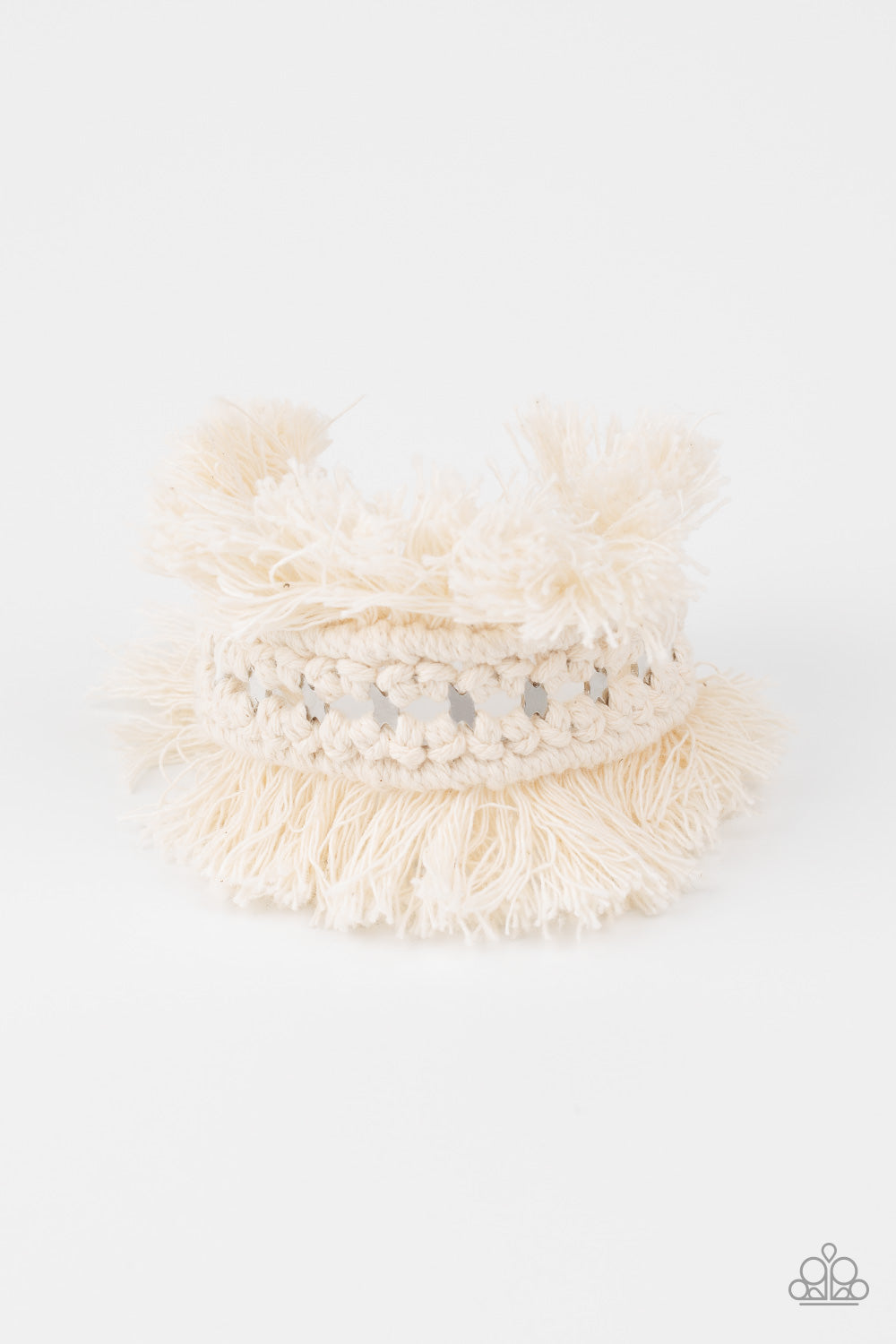 Paparazzi - Homespun Hardware - White Bracelets #1100