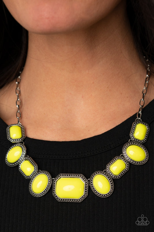 Paparazzi - Lets Get Loud - Yellow Necklaces #1305