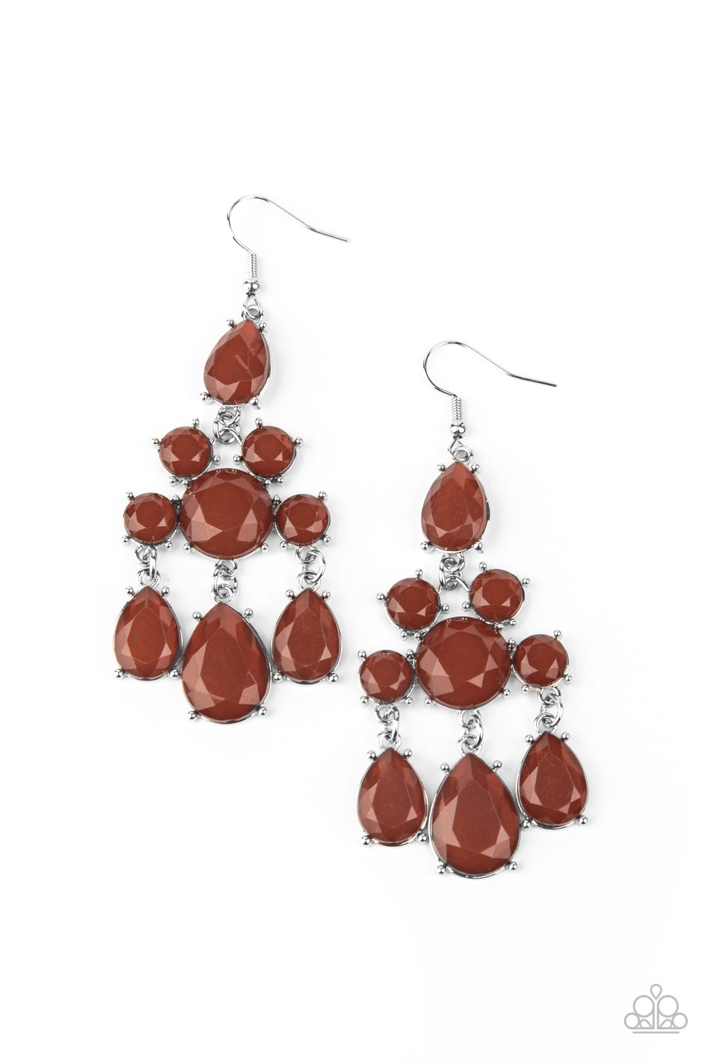 Paparazzi - Afterglow Glamour - Brown Earrings  #E57
