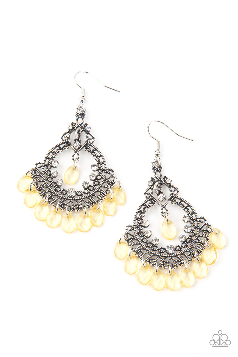 Paparazzi - Lyrical Luster - Yellow Earrings O/D #011