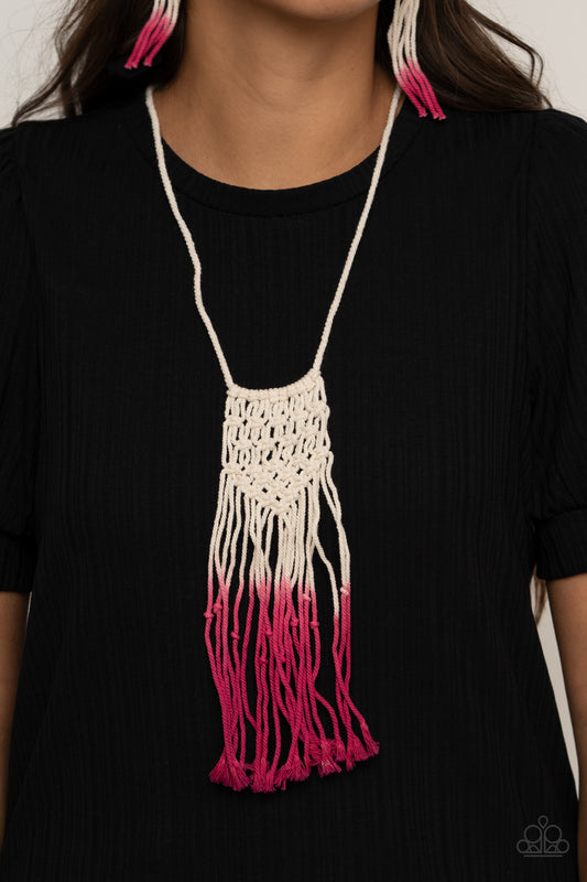 Paparazzi - Surfin The Net - Pink Necklaces #2196