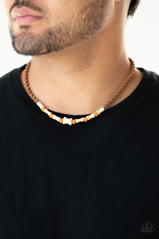Paparazzi - Beach Shark - Orange Necklace #1475