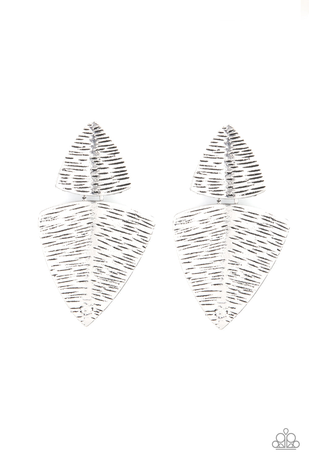 Paparazzi - PRIMAL Factors - Silver Earrings #0907