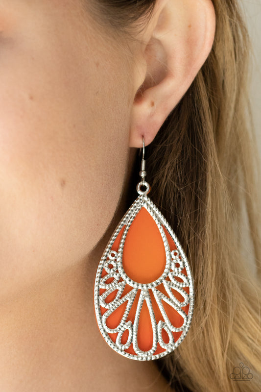 Paparazzi - Loud and Proud - Orange Earrings #0902