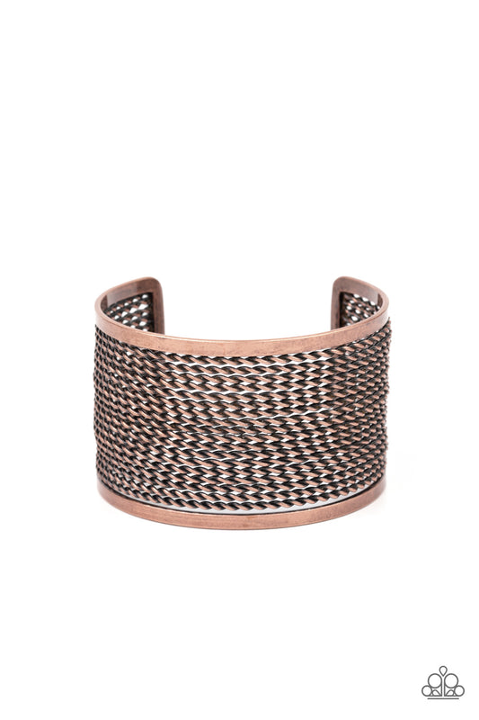Paparazzi Accessories - Stacked Sensation - Copper Bracelet #B61