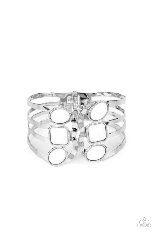 Paparazzi - Mystified - White Bracelet #1097