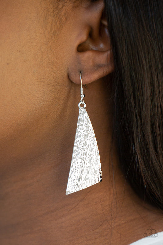 Paparazzi - Ready The Troops - Silver Earring #0779
