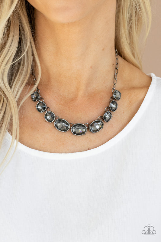 Paparazzi - Gorgeously Glacial - Black Necklace #0056