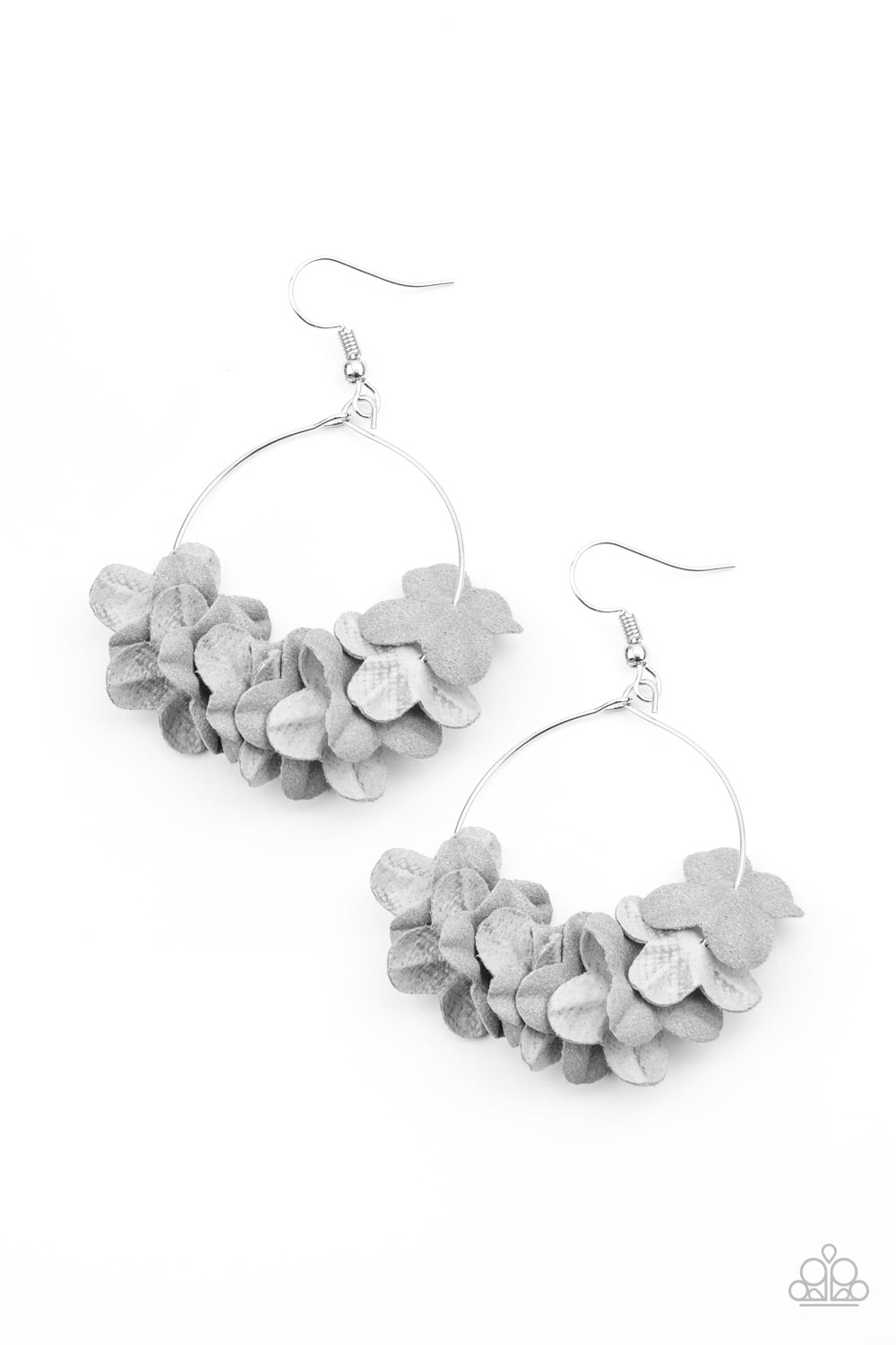 Paparazzi - Flirty Florets - Silver Earrings #0836