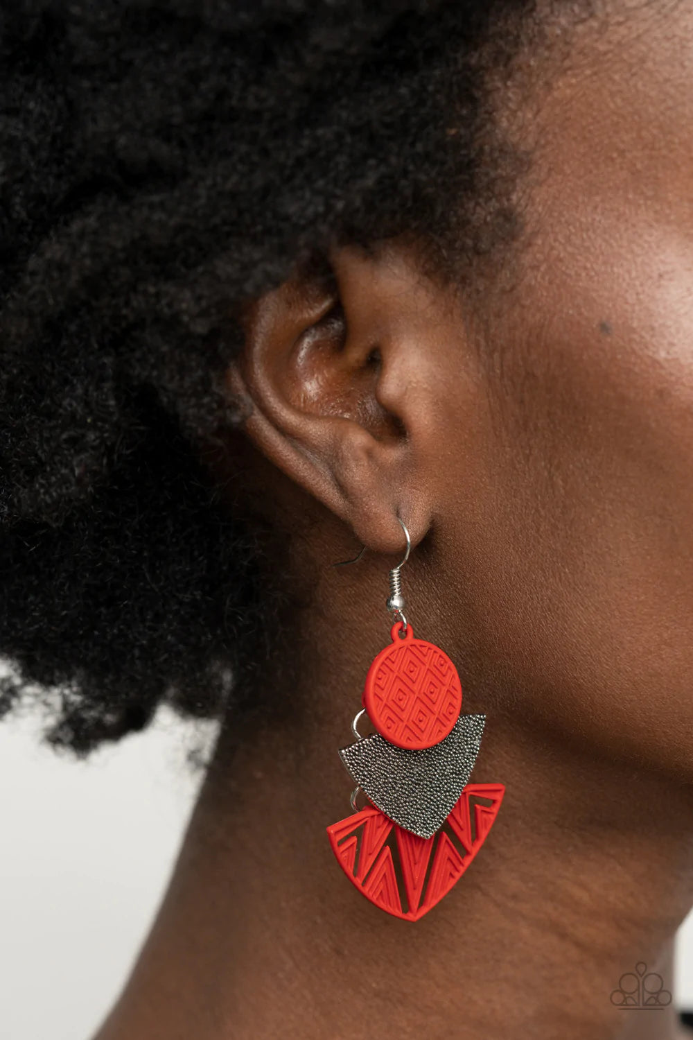 Paparazzi - Jurassic Juxtaposition - Red Earrings O/D #033