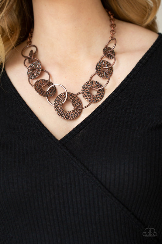 Paparazzi Accessories - Industrial Envy - Copper Necklace #0080