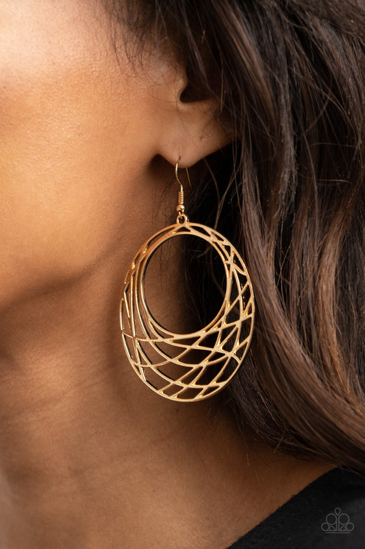 Paparazzi - Urban Lineup - Gold Earrings  O/D #029
