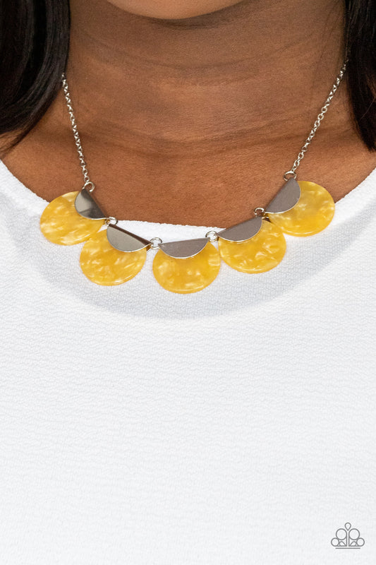 Paparazzi - Mermaid Oasis - Yellow Necklace #1688