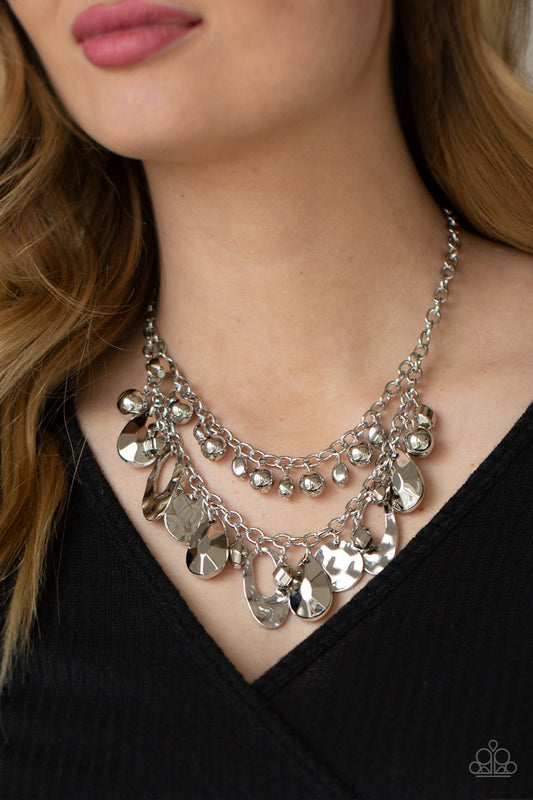 Paparazzi Accessories - Extra Exhilarating - Silver Necklace #0470