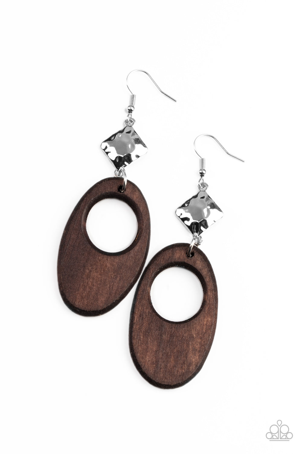Paparazzi Retro Reveal - Brown Earrings #0716