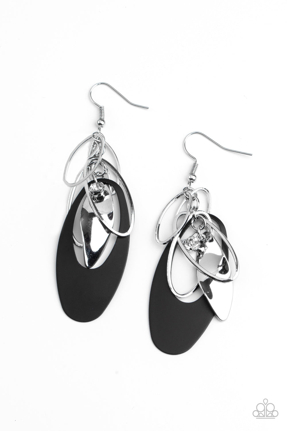 Paparazzi Ambitious Allure - Black Earrings #1718
