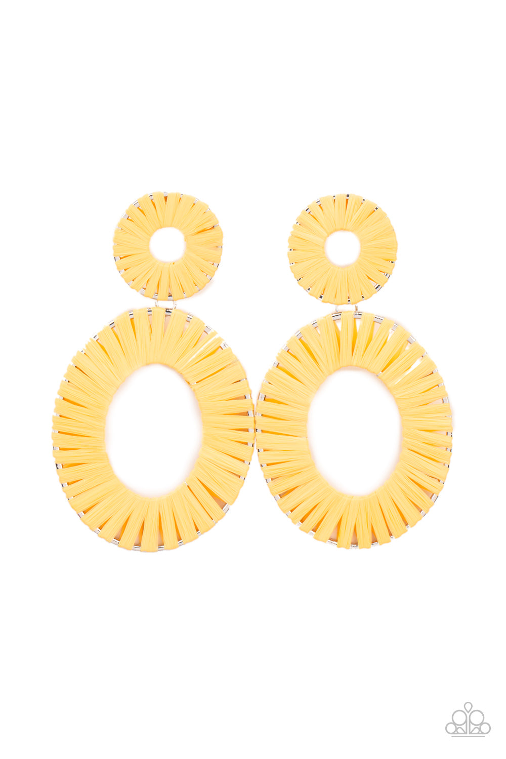 Paparazzi - Foxy Flamenco - Yellow Earrings #0846