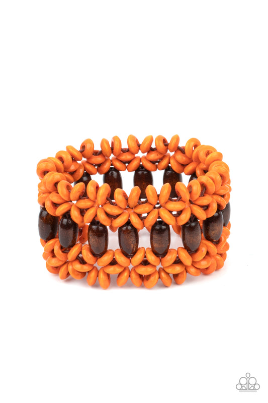 Paparazzi - Bali Beach Retreat - Orange Bracelet #1031