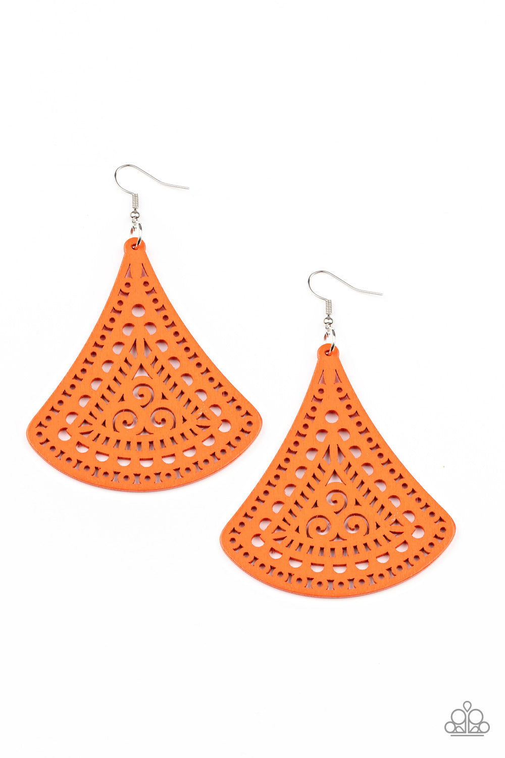 Paparazzi - FAN to FAN - Orange Earrings #1714