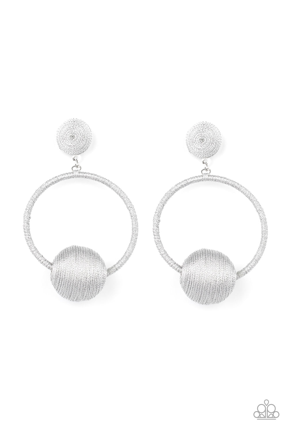 Paparazzi - Social Sphere - Silver Earrings #0699