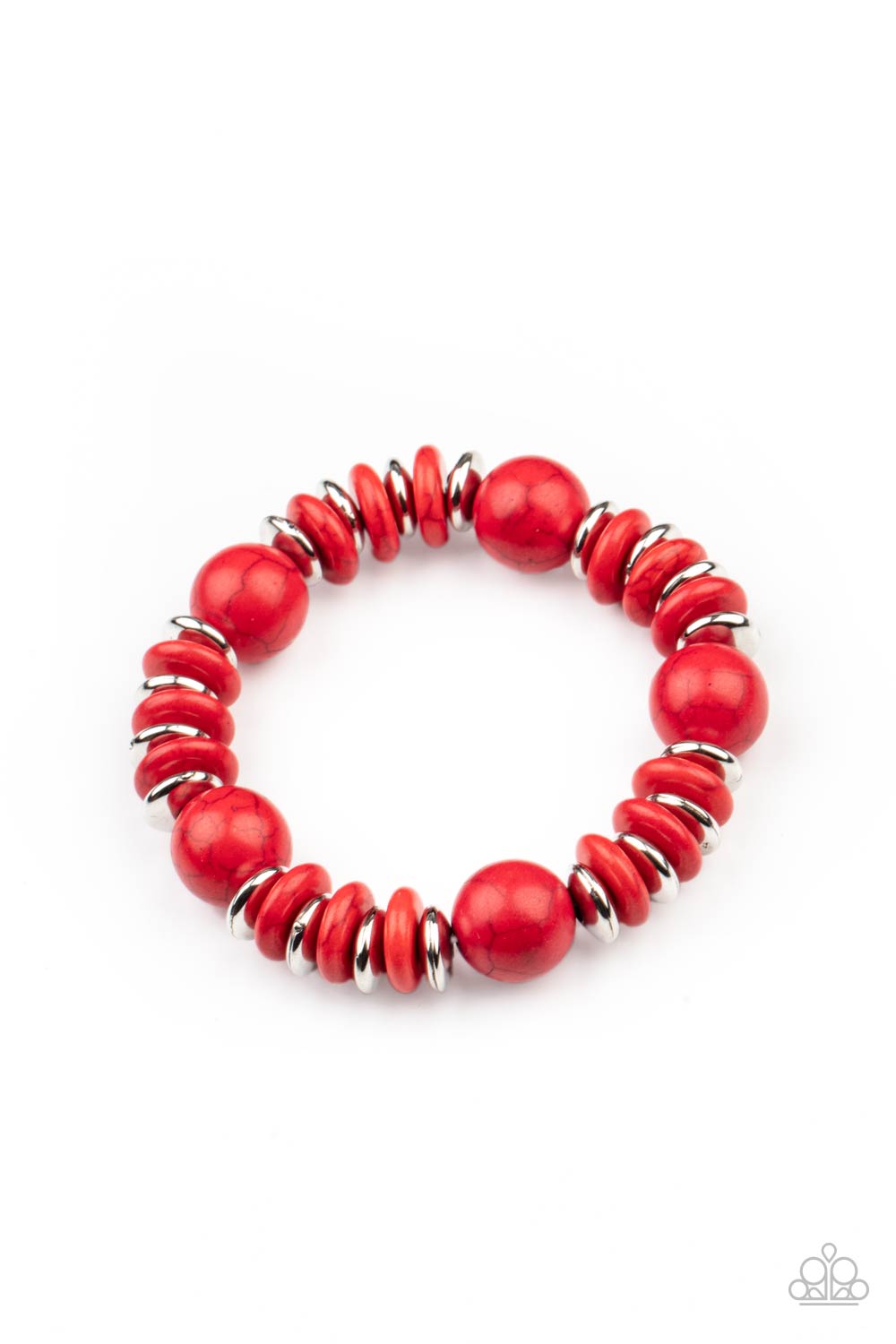 Paparazzi - Rustic Rival - Red Bracelet #0507