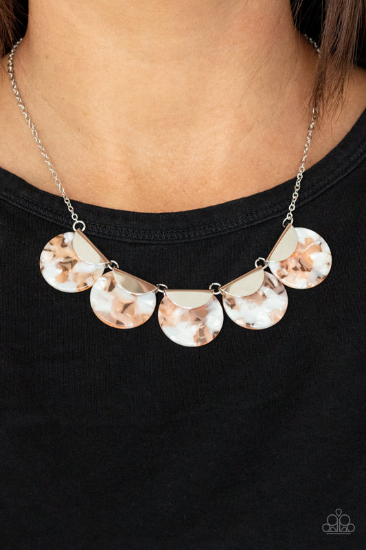 Paparazzi Mermaid Oasis - Orange Necklace #1689