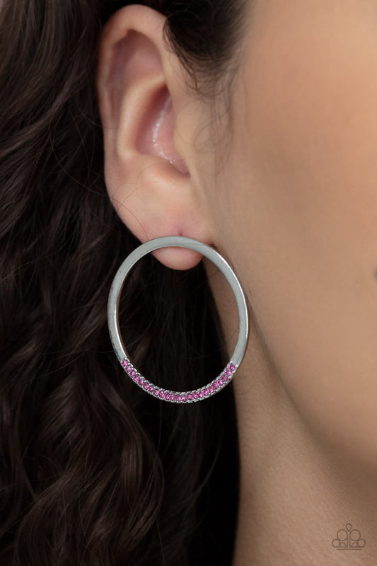 Paparazzi - Spot On Opulence - Pink Earrings #1834