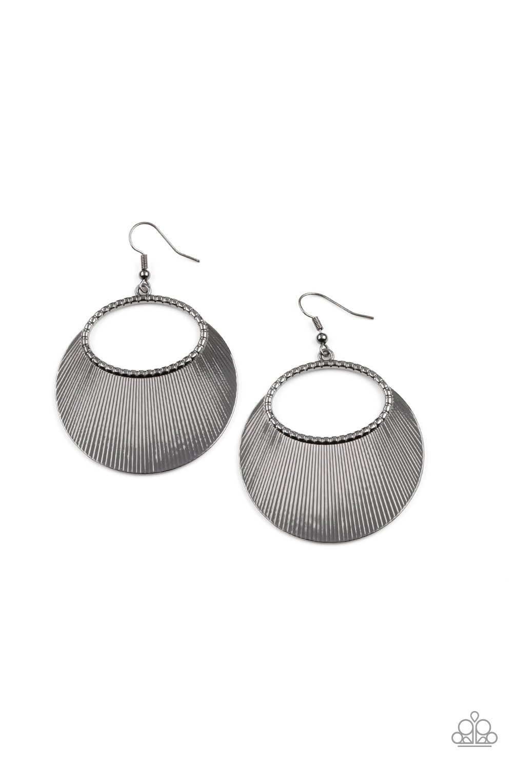 Paparazzi - Fan Girl Glam - Black Earrings #0614