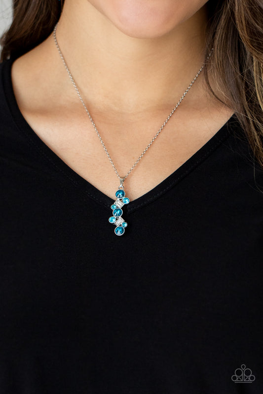 Paparazzi - Classically Clustered - Blue Necklaces #N50