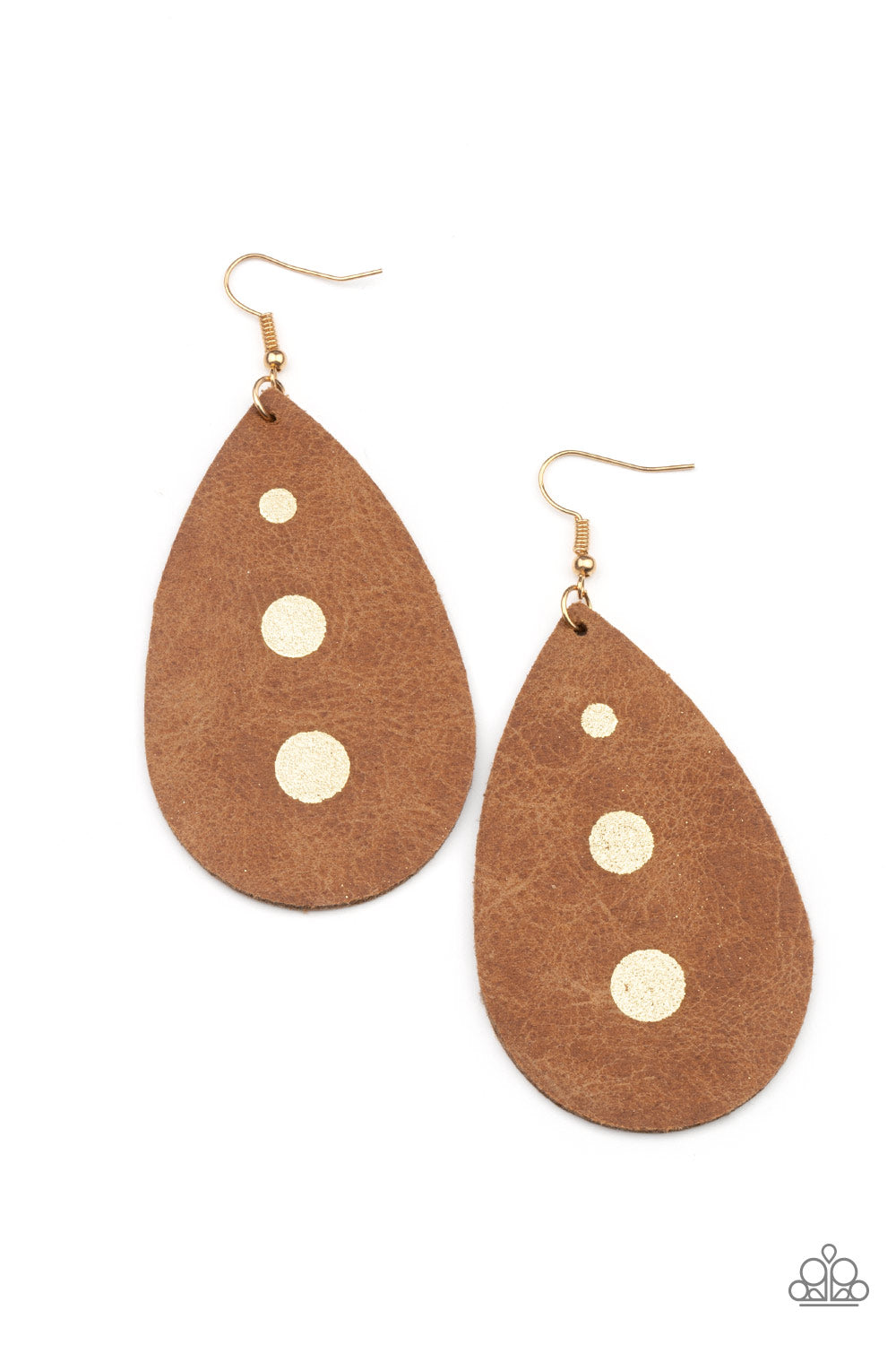 Paparazzi - Rustic Torrent - Gold Earrings #0674
