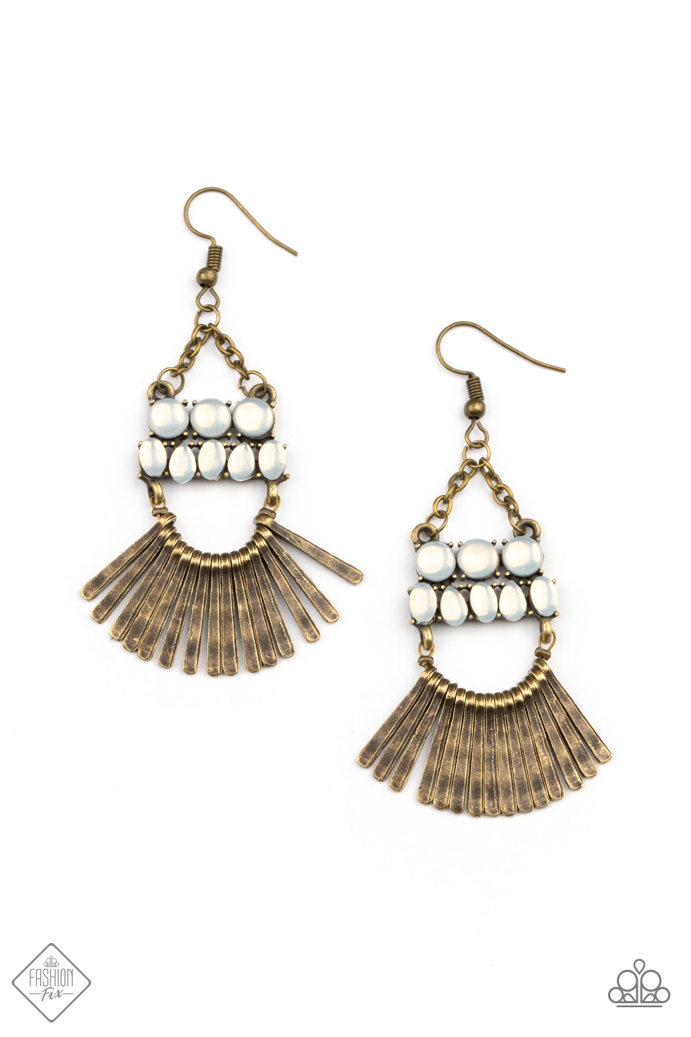 Paparazzi Accessories - A FLARE For Fierceness - Brass Earrings #0755