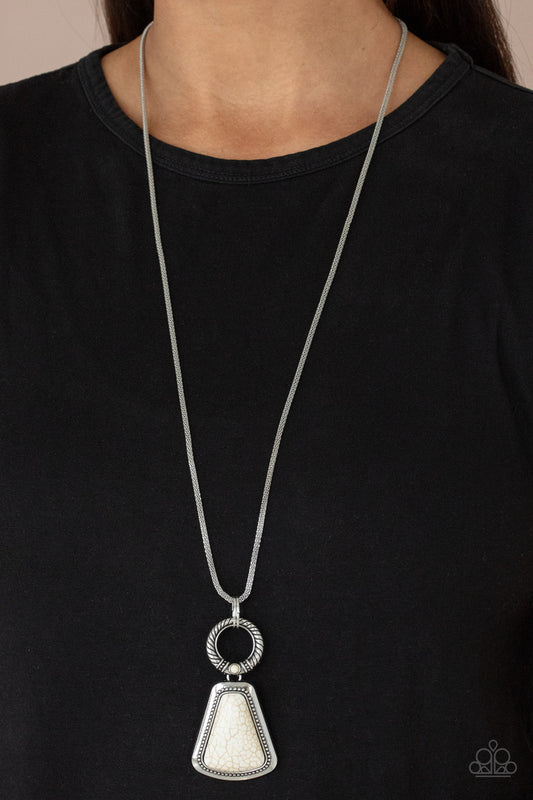 Paparazzi - Stone Prairies - White Necklaces #0484