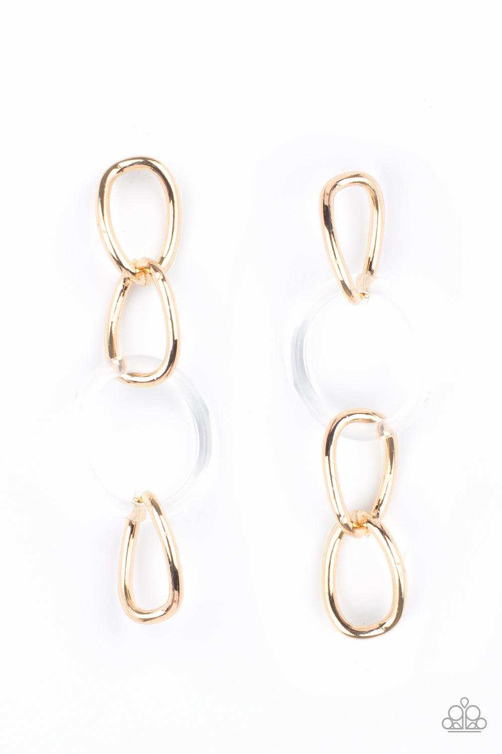 Paparazzi - Talk In Circles - Gold Earrings #0657