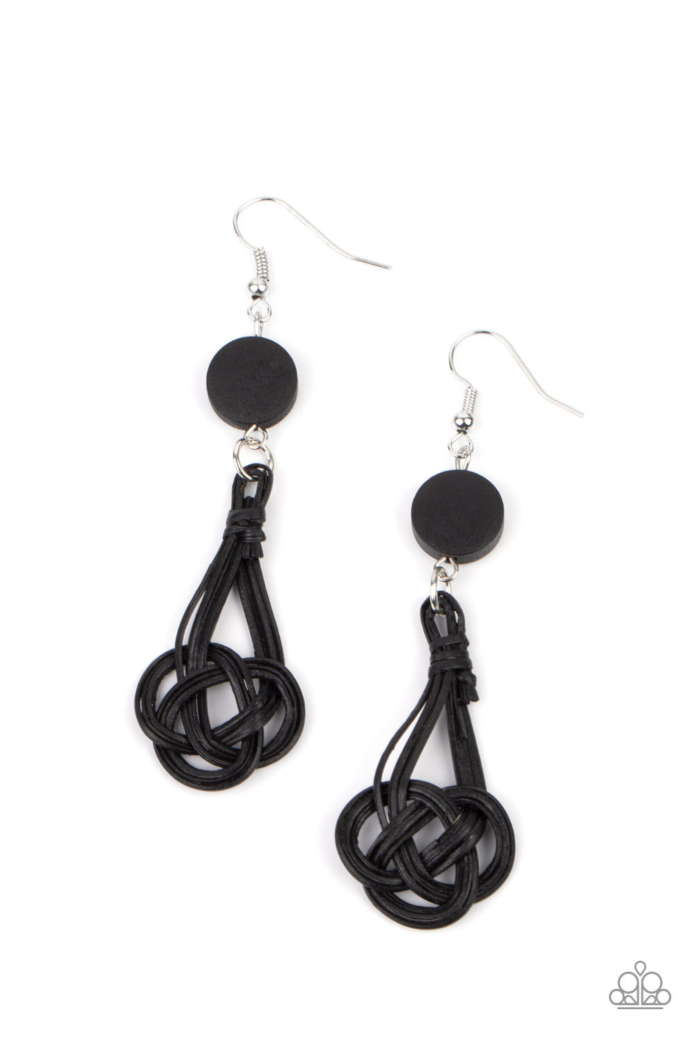 Paparazzi - Twisted Torrents - Black Earrings ##0711